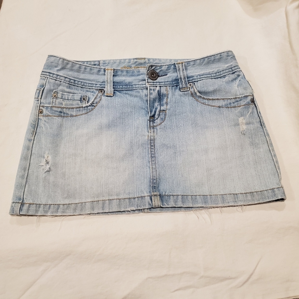 Old School AE denim mini skirt, a real throwback